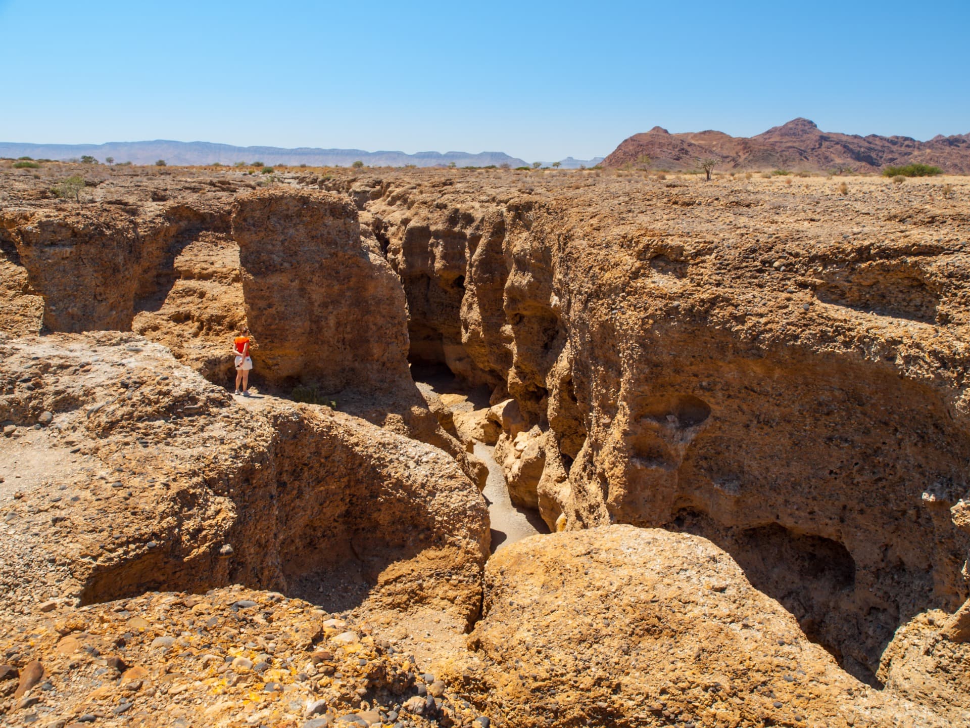 Percorso verso il deserto del Namib