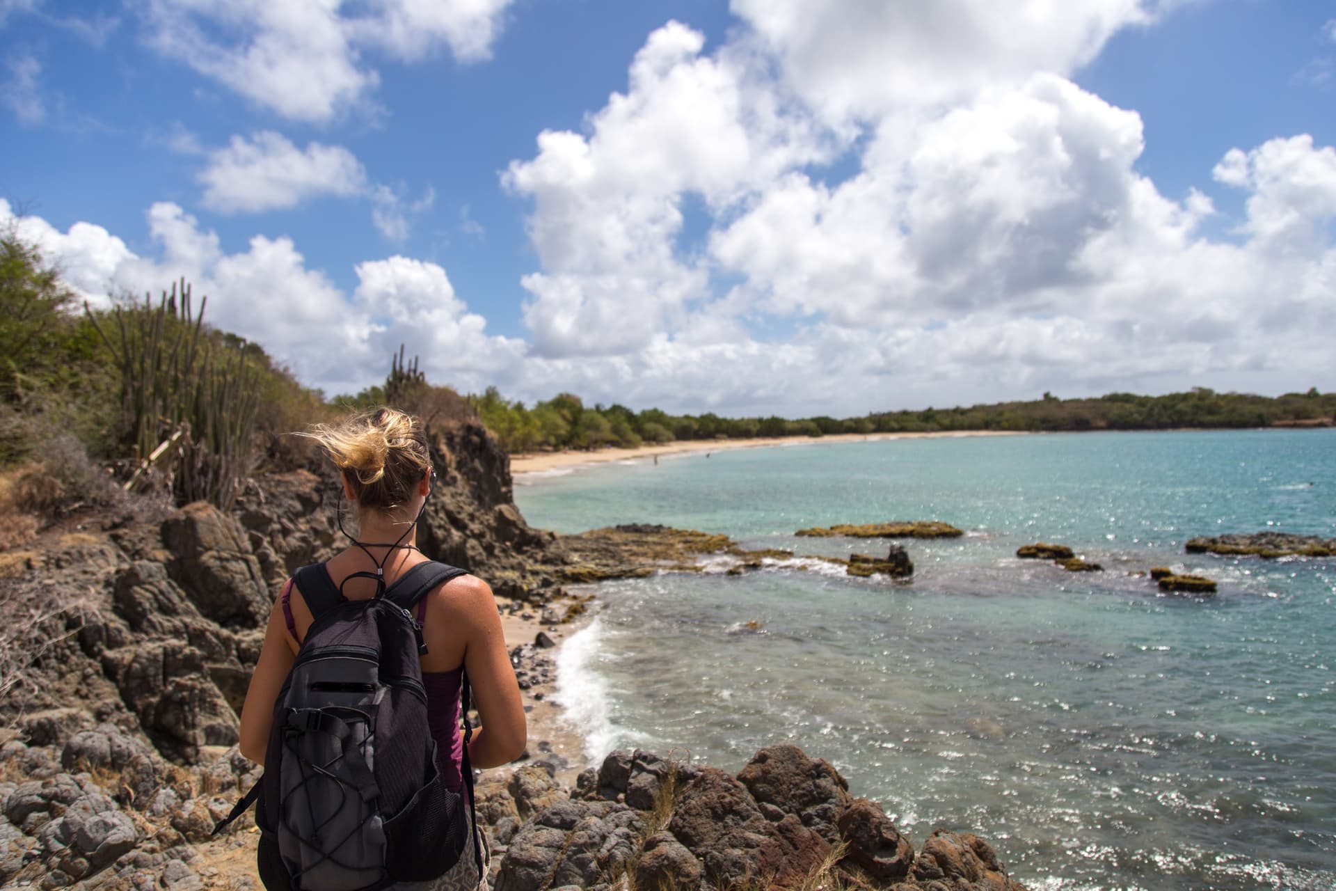 Un peu de sport sur l'île aux fleurs, exploration terrestre et marine.